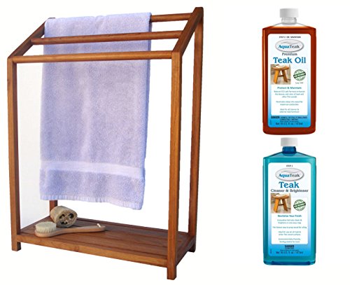 Sula Versatile Teak Towel Rack Kit