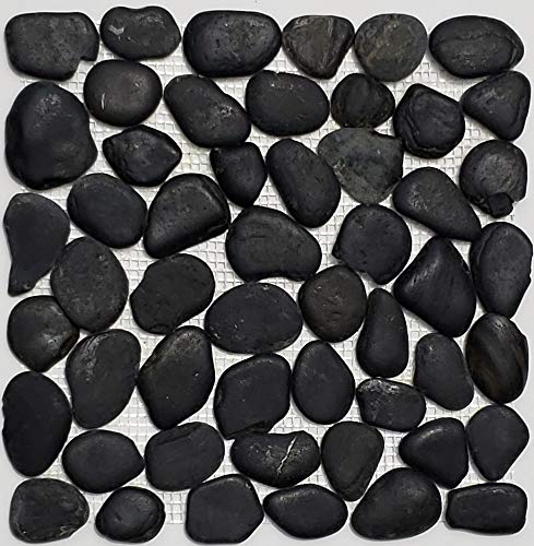Black Natural Pebble Shower Floor
