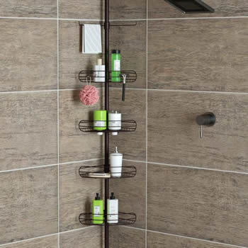 Stop shower caddy from falling