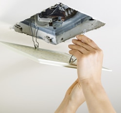 installing vent fan in a bathroom