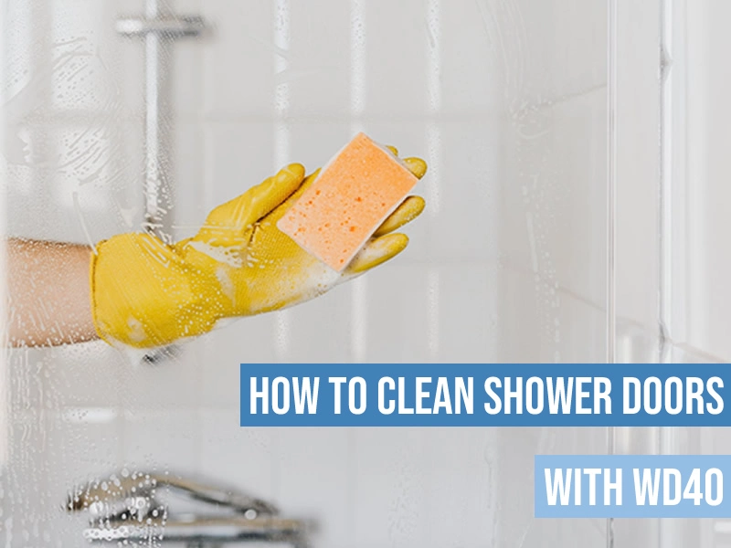 clean shower doors with WD40
